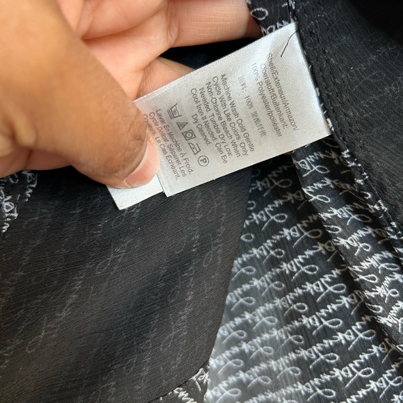 Slightly Used- DKNY black Blouse - Long Sleeve - Picture 6 of 6